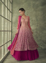 All Georgette Salwar Suit in Pink